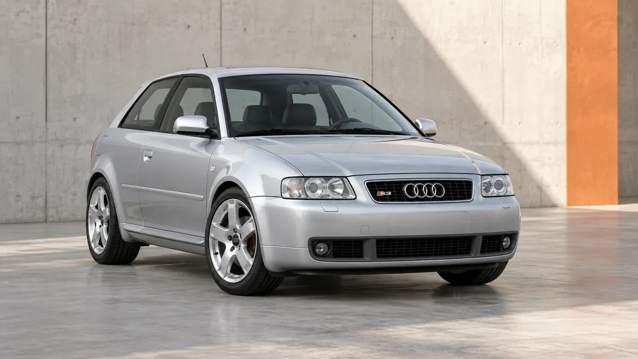 AI-generated editorial cover for “Audi S3 Gen 1: A Look at a High-Performance Compact”, based on Audi S3 Gen 1.