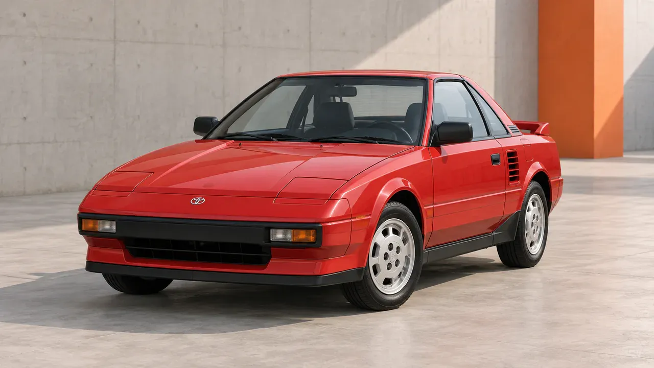 AI-generated editorial cover for “Buying a Toyota MR2 Mk1: Guide to Inspection and Ownership”, based on Toyota MR2 Mk1 Buyers Guide.