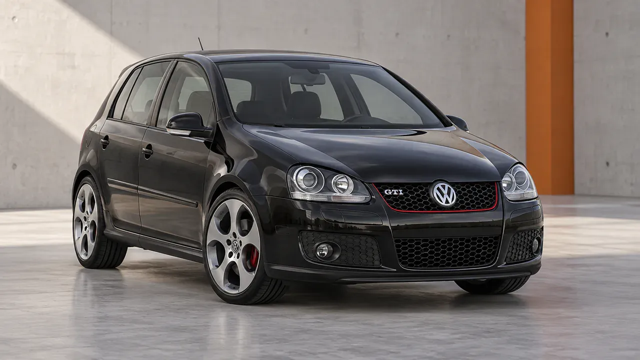 AI-generated editorial cover for “Checking for Accident Damage on a Mk5 Golf GTI”, based on Volkswagen Golf GTi Mk5 Buyers Guide.