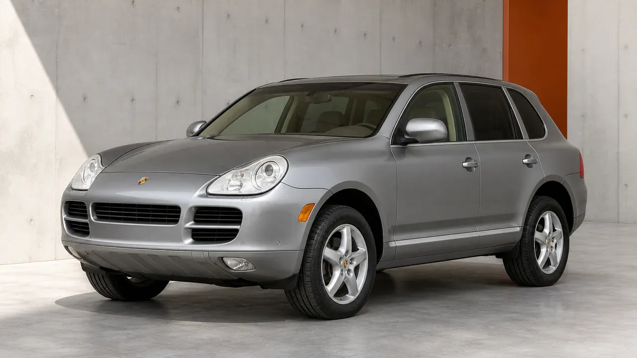 AI-generated editorial cover for “Cylinder Scoring Considerations for First Gen Porsche Cayenne V8s”, based on First Gen Porsche Cayenne.