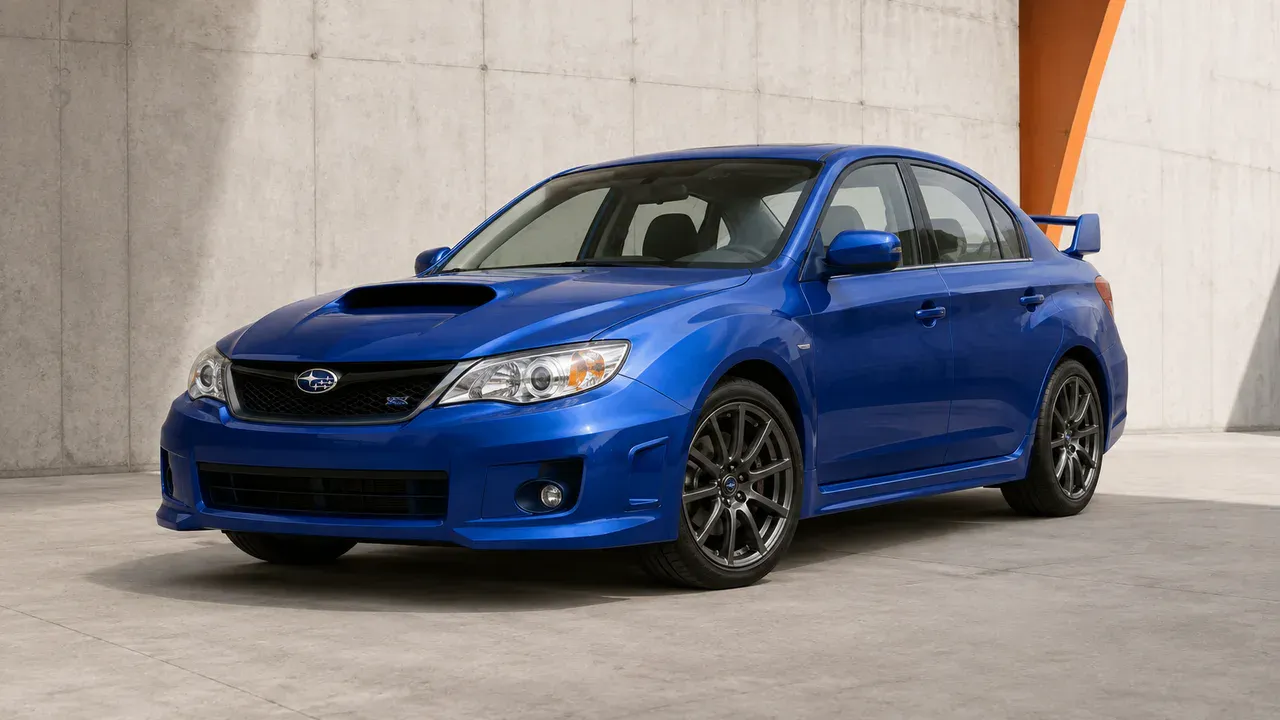 AI-generated editorial cover for “Subaru WRX Generation 3: Engine Specs and Changes”, based on Subaru WRX Gen 3 Buyer's Guide.