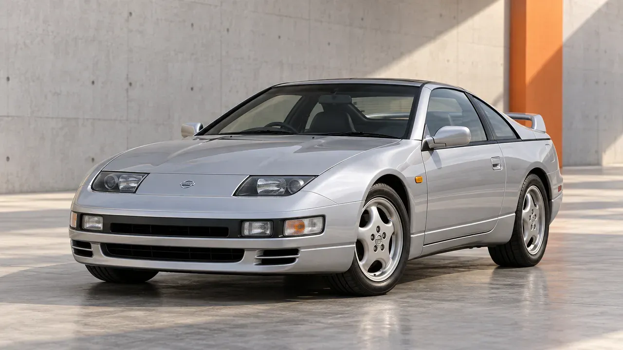 AI-generated editorial cover for “The Design Evolution of the Nissan 300ZX”, based on Nissan 300ZX Buying Guide.