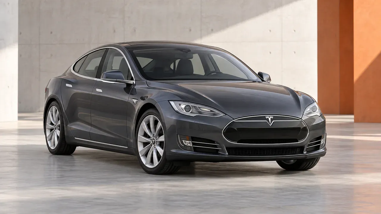 AI-generated editorial cover for “The Evolution of the Tesla Model S”, based on Tesla Model S Buyers Guide.
